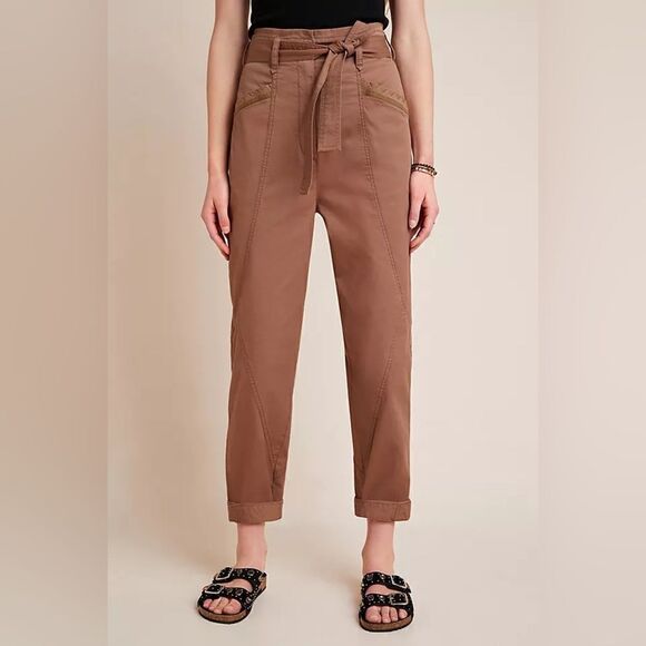 Anthropologie Ellie Embroidered Utility Pants - Picture 1 of 10